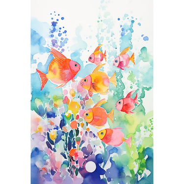 Fish Watercolor Canvas